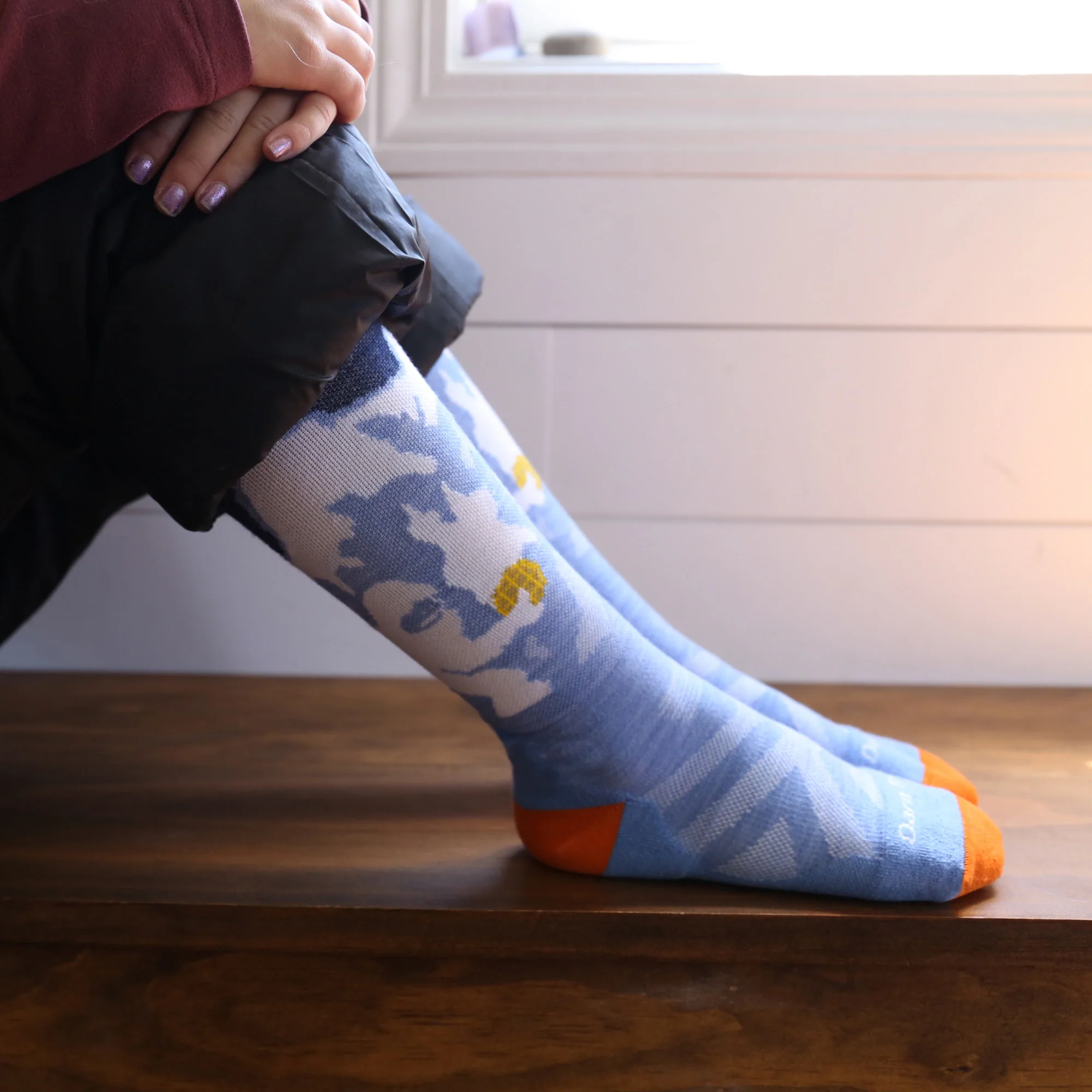 Kids Little Yeti Over-the-Calf Midweight Ski & Snowboard Socks - Image 3