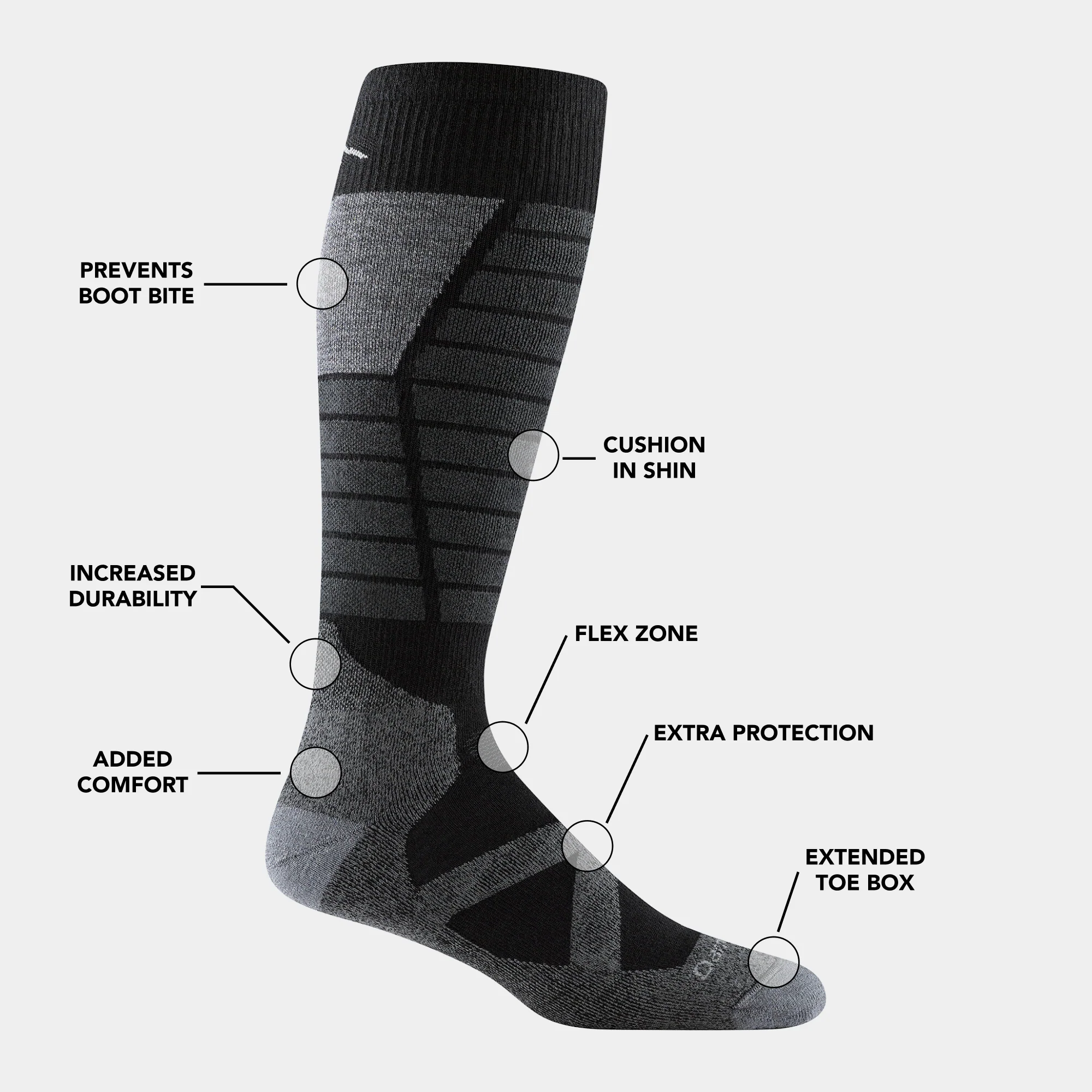 Men's Function X Over-the-Calf Midweight Ski & Snowboard Socks - Image 4