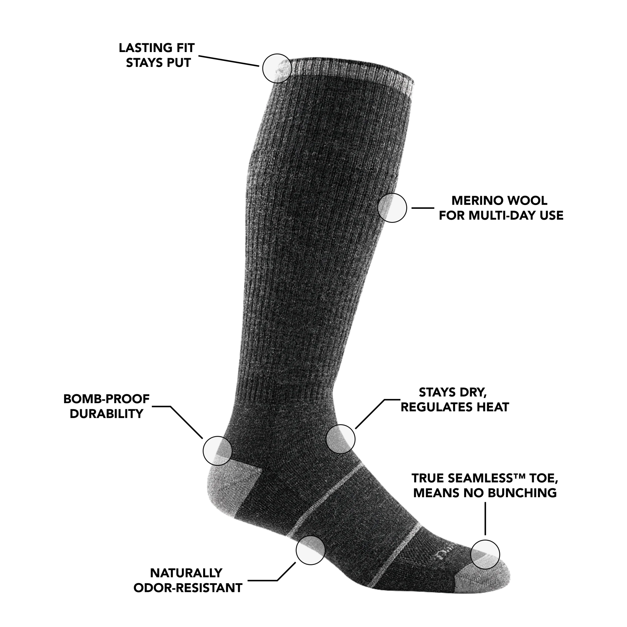 Men's Paul Bunyan Over-the-Calf  Midweight Work Sock - Image 4