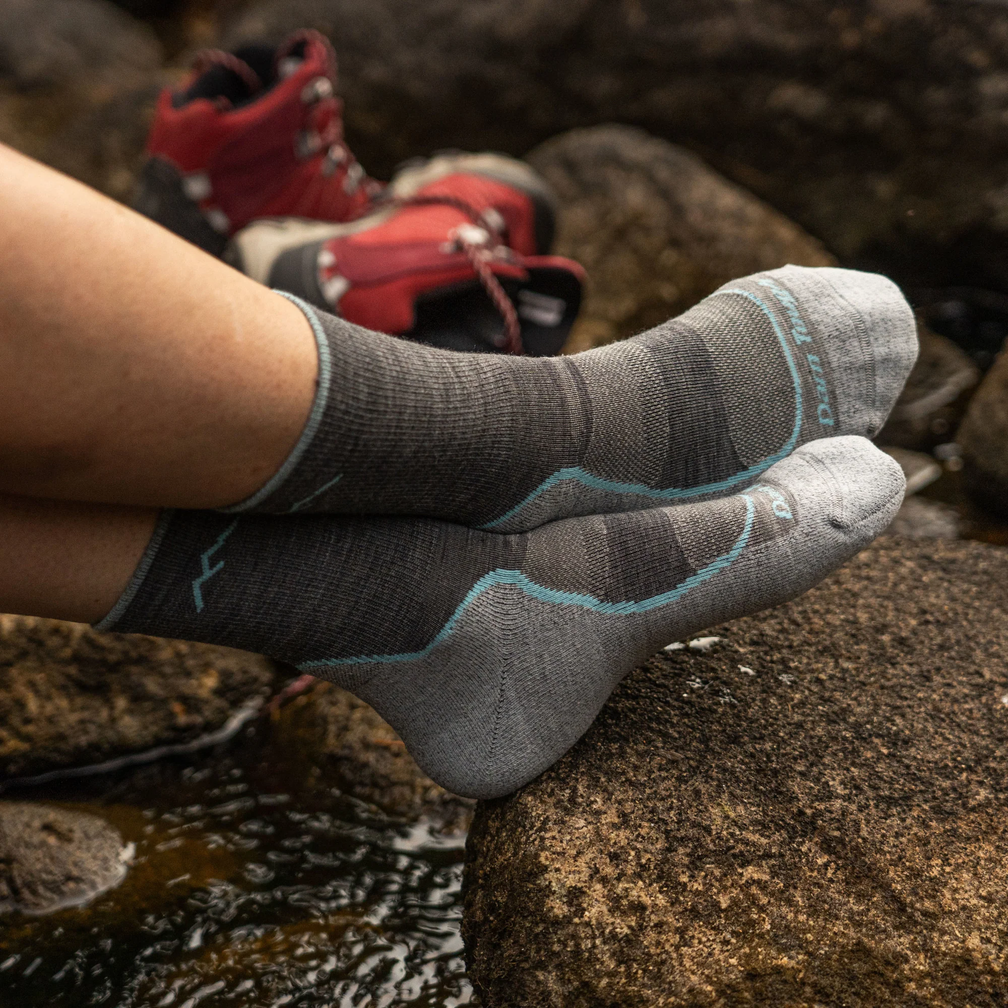 Women's Light Hiker Micro Crew Lightweight Hiking Socks - Image 14