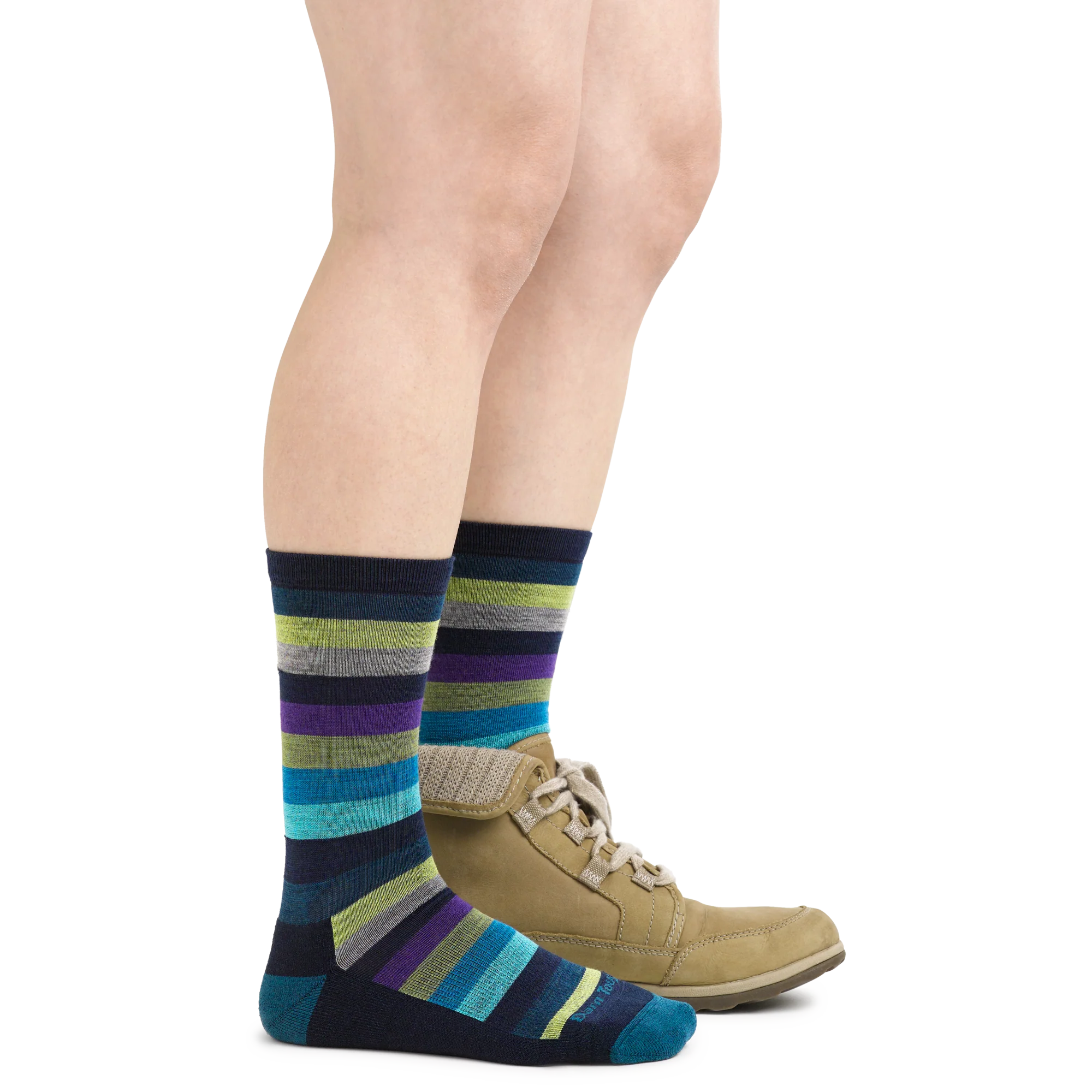 Women's Mystic Stripe Crew Lightweight Lifestyle Socks - Image 4